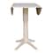 International Concepts Round 42 in Rd Dual Drop Leaf Pedestal Table, 42.3 inH, Unfinished, Ready to Finish, 42 in W, 42 in L K-42DPT-27B-6B-2 - alternate 4